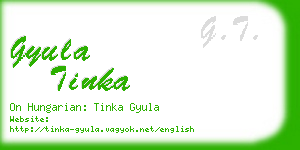 gyula tinka business card